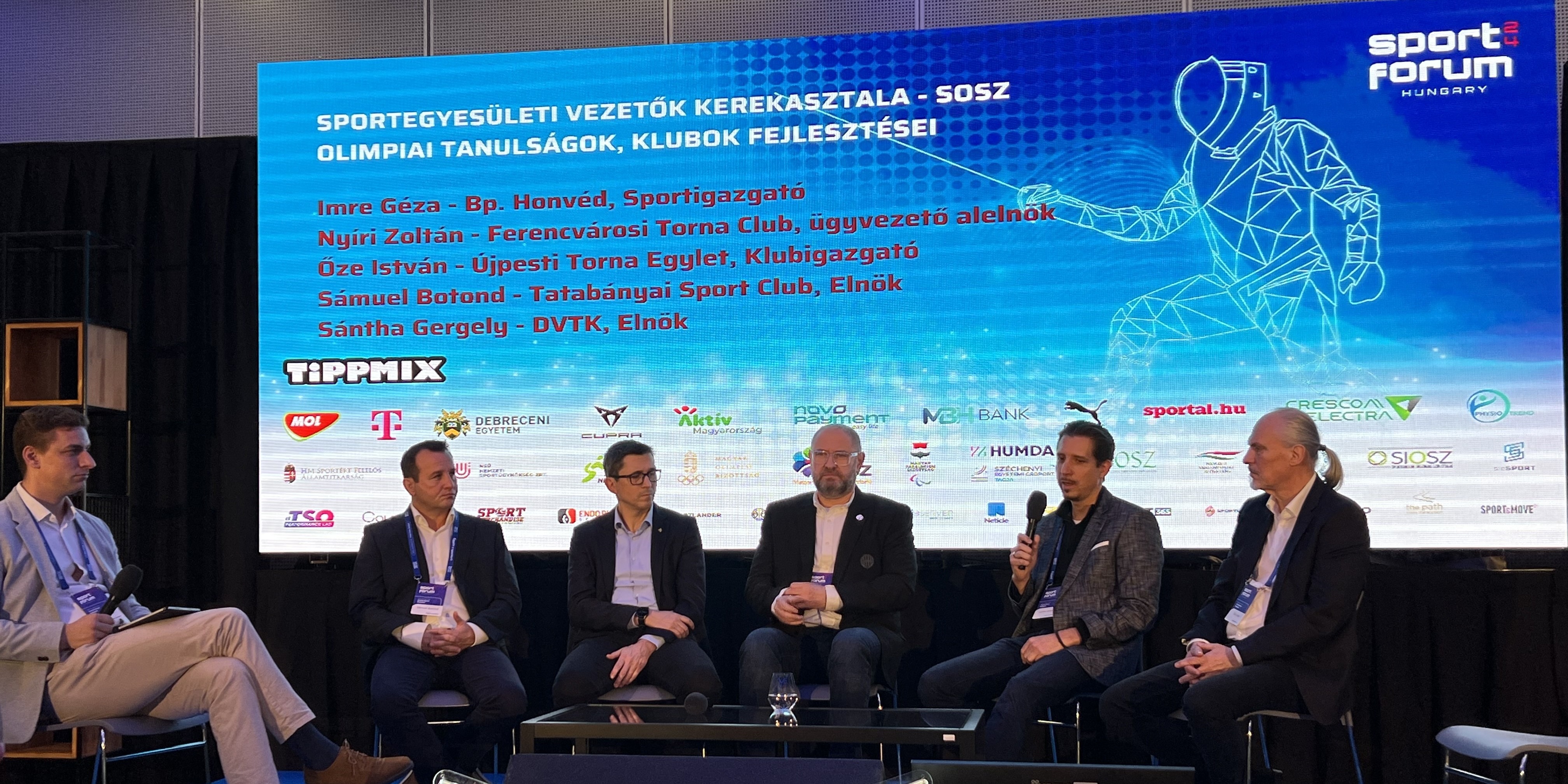 Sámuel Botond a Sport Forum Hungary 2024 kerekasztalánál
